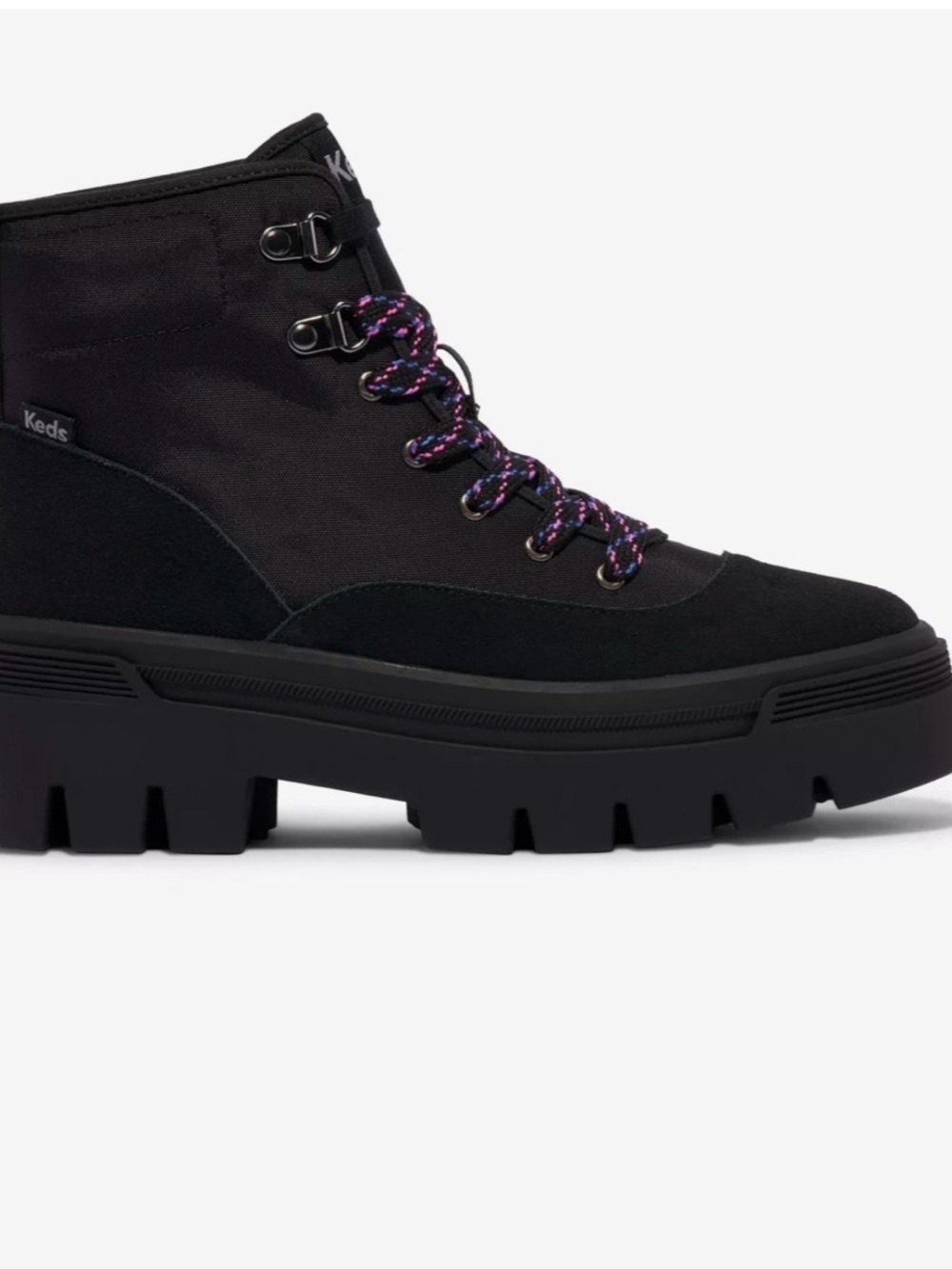 Keds Women's Black Lug Sole Hiker Boot